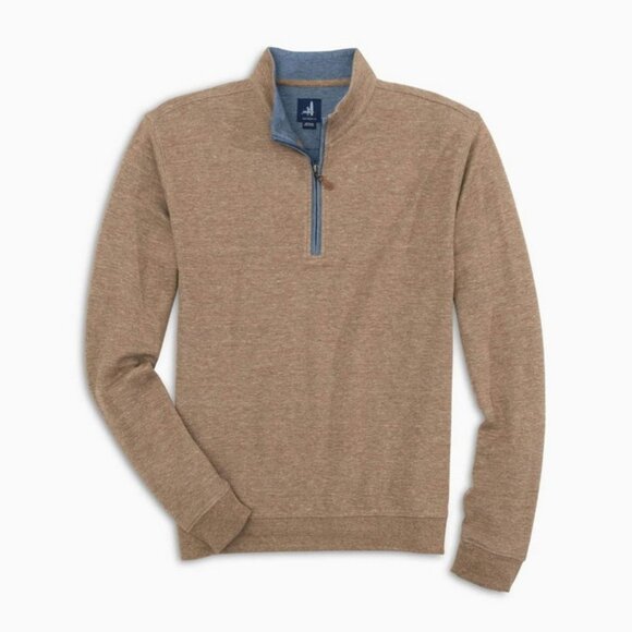 Johnnie-O Men's Brown Sully Heather 1/4 Zip Pullover Sweater XXL 2743 - Picture 2 of 16